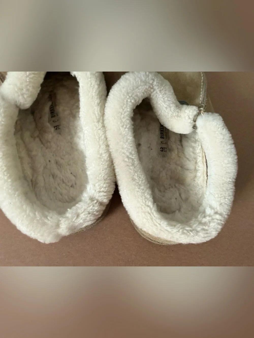 Birkenstock Zermatt Premium Clogs Slippers Shearling Size 42/ M9 /L11 Mink Suede